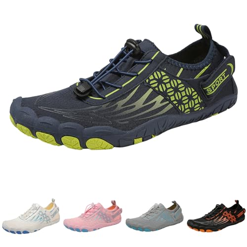 Barfußschuhe Herren Damen Breite Füße Barfussschuhe - Mit rutschfest Sohle Wasserschuhe Outdoor Breiter Zehenbox Schwimmschuhe Zehenschuhe Unisex Traillaufschuhe Wanderschuhe von Mobanna