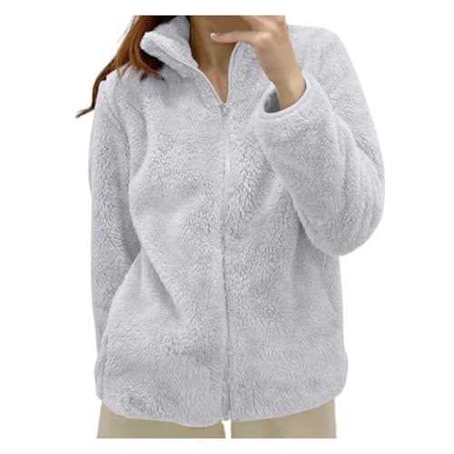 Black Friday, Teddy Sweatjacke für Damen Plüsch Stehkragen Fleecejacke - Flauschige Sherpa Jacke Casual Winter Teddyfell Jacke Y2K Zip Sweatjacke Kuscheljacke Teddymantel XXL Black Friday, Teddy Sweatjacke für Damen Plüsch Stehkragen Fleecejacke - Flauschige Sherpa Jacke Casual Winter Teddyfell Jacke Y2K Zip Sweatjacke Kuscheljacke Teddymantel XXL von Mobanna