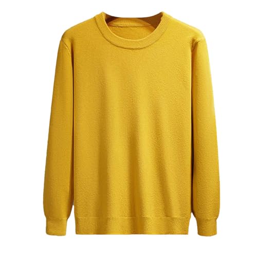 Black Friday Angebote 2024, Strick Pullover Für Herren Ohne Kapuze Rundhals Pulli - Langarm Sweater Oversize Strickpulli Slim Fit Knitted Shirt Einfarbig Oberteile Freizeit Sweatshirt 3XL von Mobanna