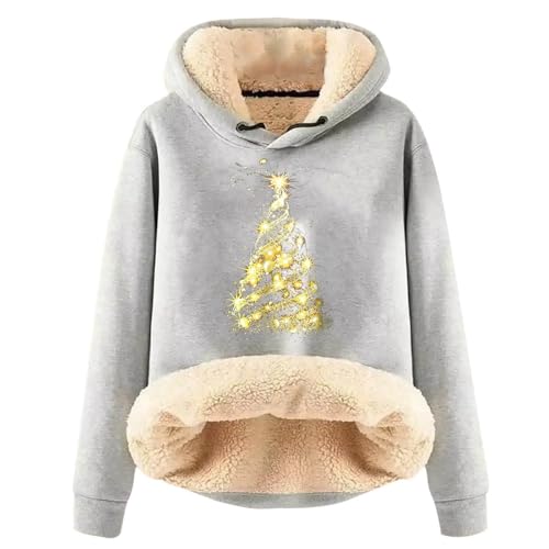 Blitzangebote, Weihnachts Hoodie Damen 3D Druck Gefüttert Kapuzenpullover - Kapuzenshirt Outdoor Sweatshirt Frauen Weihnachtspullover Kuschelige Winter Hoodies Hoody von Mobanna