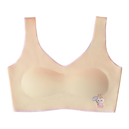 Bralette Mädchen Baumwolle Ohne Bügel BH - Mädchen-BHS Nahtlose Bustier Basic Top Leicht Bra Sport-BH Passen Für 10-16 Jahre Draht Frei Push-Up Laufen Sport BH Bustier Mit Breiten von Mobanna