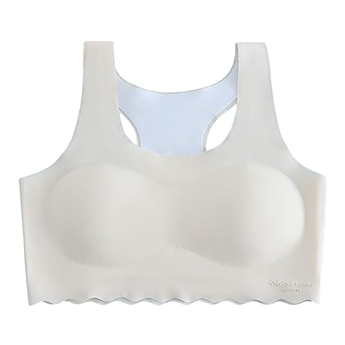 Bralette für Mädchen Baumwolle Ohne Bügel Bustier - Bra Teenager Top Seamless Kinder BH Abnehmbares Brustpolster Unterwäsche Sportunterwäsche Softbra 7-12 Jahre 12 Trägertop Tweens von Mobanna