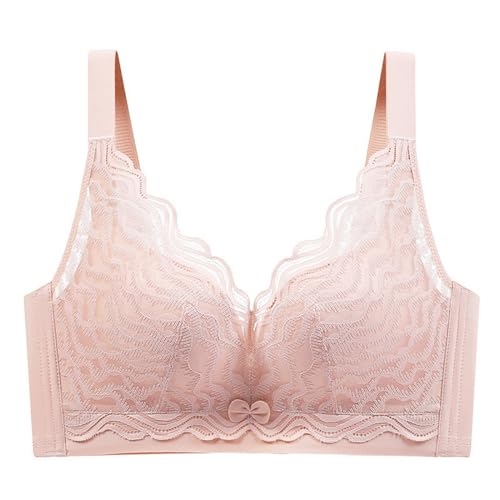 Bustier Damen Push Up Spitze Bralette - Klassische BHS Ohne Bügel Große Brüste Sport BH Gepolstert Für Nahtloser Buttrig Glatter Soft Spitzen Bügelloser Bequemer Schlaf T-Shirts von Mobanna