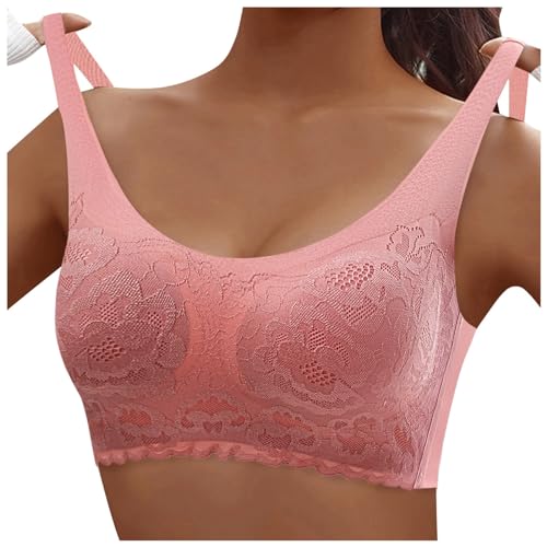 Bustier Damen Spitze Push Up Bralette - Sport BH Haltungskorrektur Bequemer Sexy Klassische BHS Nahtlos Spitzen Ohne Bügel Weicher Push-Up Gepolstert Atmungsaktiver Leichter Für von Mobanna