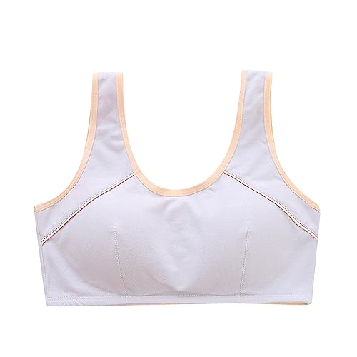 Bustier Mädchen Baumwolle Ohne Bügel BH - BHS Kleine Brüste Bra Leicht Top Nahtlose Tops Sport-BH Passen Für 10-16 Jahre Draht Frei Push-Up Laufen 12 Trägertop Kinder Tweens von Mobanna