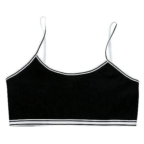 Bustier Mädchen Baumwolle Ohne Bügel BH - Mädchen-BHS Basic Kinder Kleine Brüste BHS Teenager Bra 12 Unterhemden Für Sport-BH Passen 10-16 Jahre Draht Frei Push-Up Laufen von Mobanna