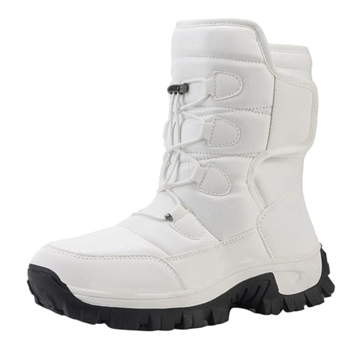 Damen Boots Winter, Schön Warme, Bequeme Winterstiefel Winterstiefel Damen Gefüttert Wasserdicht Outdoor Wanderschuhe rutschfeste Stiefel Flach Elegant Halbstiefel Winterschuhe Schneestiefel von Mobanna