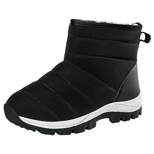 Damen Boots Winter, Winterboots Damen Gefüttert Schneestiefel Damen Wasserdicht Gefüttert Elegant Herbstschuhe Dicke Stiefel Flach Winterboots Warm Winterstiefel Winter Boots Outdoor von Mobanna