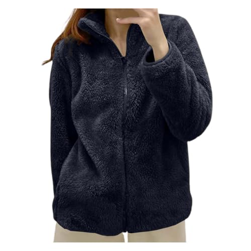 Damen Sherpa Jacke, Teddy Sweatjacke für Damen Plüsch Stehkragen Fleecejacke - Flauschige Sherpa Jacke Casual Winter Teddyfell Jacke Y2K Zip Sweatjacke Kuscheljacke Teddymantel M Damen Sherpa Jacke, Teddy Sweatjacke für Damen Plüsch Stehkragen Fleecejacke - Flauschige Sherpa Jacke Casual Winter Teddyfell Jacke Y2K Zip Sweatjacke Kuscheljacke Teddymantel M von Mobanna
