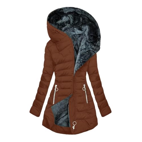 Damen Sweatjacke Lang, Deals of The Day Fleecejacke Damen Teddy Flauschig Oversize Plüschjacke Outdoor Sherpa Sweatjacke Kapuzenjacke Winterjacke Kapuzenpullover Causal Für von Mobanna