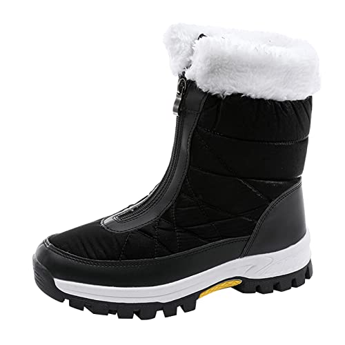 Damen Winterstiefel, Warehouse Deal Retourenware Winterstiefel Damen Winter Warme Wasserdicht Dicke Halbstiefel Gefüttert Halbhoch Schneestiefel Wanderschuhe Stiefel Warm Boots Outdoor von Mobanna