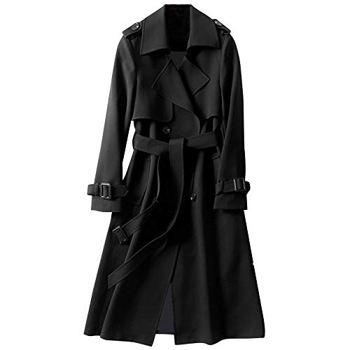Damenmode Sale, Wintermantel Damen Elegant mit Gürtel Trenchcoat - A-Linie Langmantel Revers Zweireihig Cardigan Knielang Große Größen Windbreaker Elegant Vintage Übergangsmantel Damenmode Sale, Wintermantel Damen Elegant mit Gürtel Trenchcoat - A-Linie Langmantel Revers Zweireihig Cardigan Knielang Große Größen Windbreaker Elegant Vintage Übergangsmantel von Mobanna