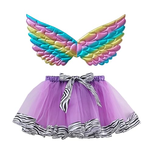 Feen Kostüm Kinder Mädchen Prinzessin Faschingskostüme - Kleinkind Schmetterling Tüllrock Schmetterlingsflügel Feenflügel Karneval Für Fasching Halloween Dress Up von Mobanna