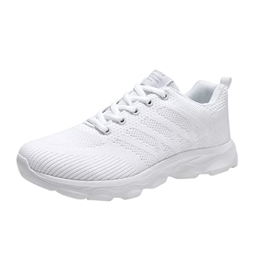 Fitness Schuhe Herren Gym, Joggingschuhe Damen Bequeme Leicht Laufschuhe - Arbeitsschuhe Unisex Slipper Fitnessschuhe Sneaker Atmungsaktiv Leichtgewichts Sportschuhe Outdoor Fitness Weiss von Mobanna