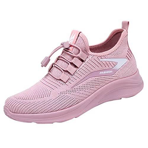 Fitness Schuhe Herren Gym, Laufschuhe Damen Atmungsaktive Leicht Sportschuhe - Schlupfschuhe Slip on Sneakers Fitnessstudio Bequeme Segelschuhe Atmungsaktiv Outdoor Fitness Jogging Rosa von Mobanna