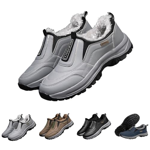 Gefütterte Gesundheitsschuhe Herren Damen Naturstep Orthopädische Winterschuhe - Breeze Schuhe Orthotrekking Wanderschuhe Podowalk Schlupfschuhe Ergonomischer Schuh Zur Schmerzlinderung 47 von Mobanna