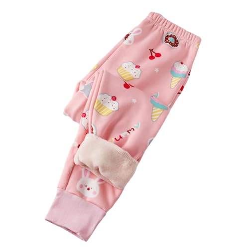 Gefütterte Leggings Mädchen, Winterleggings Mädchen Jungen Dicke Gefütterte Thermoleggings - Baumwolle Winter Thermohose Warme Leggings Fleecehose Kuschel Hosen für Kinder 1-9 Jahre Alt Light Pink von Mobanna