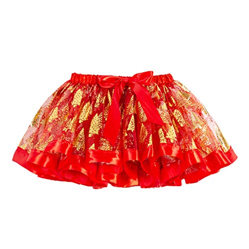 Gelbes Tütü, Karneval Kostüm Kinder Mädchen Bunt Tüllrock Tutu Rock Unterrock Tütü Minirock Petticoat 80er Jahre Retro Pailletten Für Halloween Weihnachten Urlaub Party Gold von Mobanna