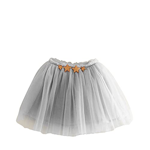 Glitzer Rock Mädchen, Tüllrock Kinder Mädchen Unterrock Karneval Kostüm Tütü Rock Petticoat Tutu Ballettrock Bunt Glitzer Faschingskostüme Für Halloween Weihnachten Urlaub Party Grau von Mobanna