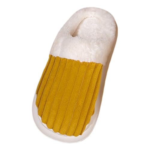 Hausschuhe Damen Plüsch Pantoffeln - Filz Frauen Bequeme Flauschige Filzpantoffeln Slippers Unisex Flauschig Herren Hausschlappen Filzhausschuhe Für Mit Rutchfeste Sohle von Mobanna