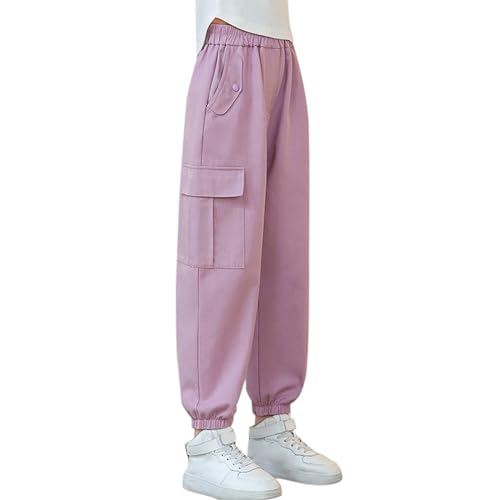 Hosen Teenager Mädchen Baggy, Joggpants Damen Weites Bein Jogginghose - Weite Hose Bequeme Palazzo Schlupfhose Bunte Hosen Freizeithose Baggy Sporthose High Waist Sweathose Mit Bündchen von Mobanna