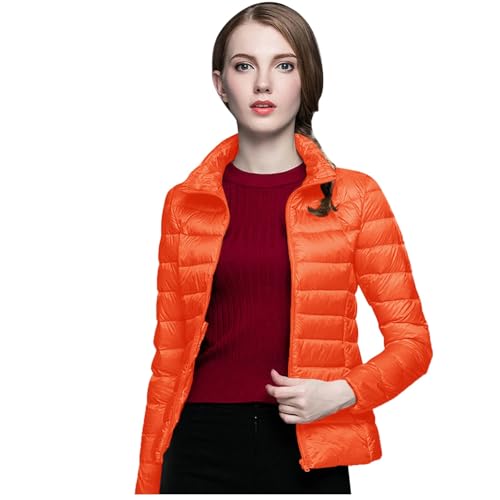 Jacke Damen Winter Lang, Leicht Warm Daunenmantel Steppmantel Damen Puffer Lang Wintermantel Leichte Outdoorjacke Outdoor Casual Daunenjacke Warme Daunenmantel Langarm Mantel Skijacke von Mobanna