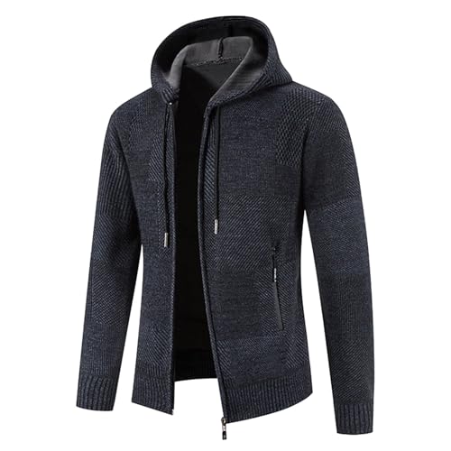 Jacke Oktoberfest Herren, Dicke Fleecejacke Herren Trachtenjacke Herren Sakko Winter Strickjacke - Windbreaker Langarm Oktoberfest Casual Kapuzenjacke Fleecejacke Zipper Sweatshirt Jacke von Mobanna