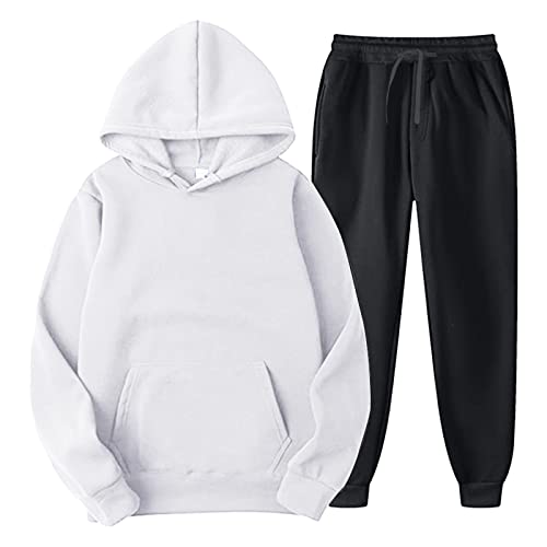 Jogginganzug Herren Baumwolle Jogging Zweiteiler Tracksuit - Sportbekleidung Langarm Trainingsanzug Herren Einfarbig Hoodie mit Kapuze und Taschen Hausanzug Set Klassisch Sportanzug von Mobanna