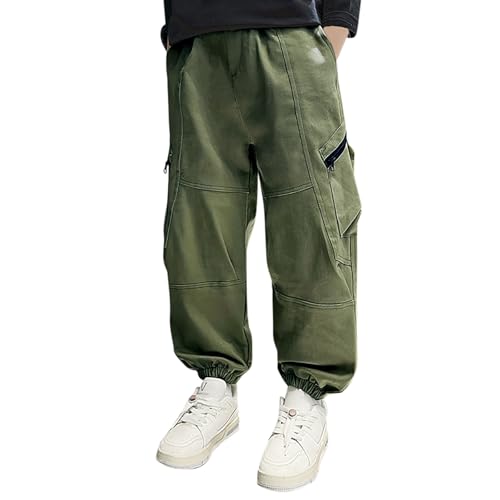 Jogginghose Kinder, Retourenkauf Outdoorhose Kinder Jungen Weite Lang Baggy Cargohose Wanderhose Y2k Winter Outdoor Teenager Sporthose Freizeithose Mit Elastischem Bund von Mobanna