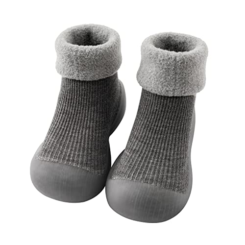 Krabbelschuhe Für Draußen, Krabbelschuhe Baby Outdoor Winter Sockenschuhe - Warme Strick Babyschuhe rutschfeste Walkschuhe Weiche Sohle Barfußschuhe Kleinkind Krabbelschuhe Für Draußen 01 von Mobanna