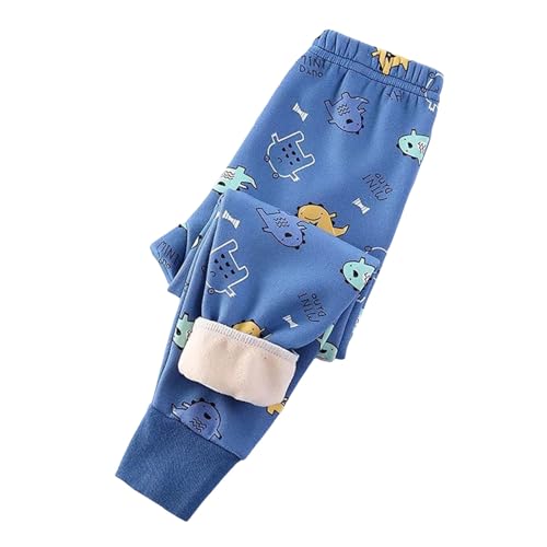 Leggings Winter Mädchen, Winterleggings Mädchen Jungen Dicke Gefütterte Thermoleggings - Baumwolle Winter Thermohose Warme Leggings Fleecehose Kuschel Hosen für Kinder 1-9 Jahre Alt Light Blue von Mobanna