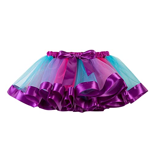 Märchenkostüme Kinder, Tutu Rock Kinder Mädchen Unterrock Tütü Tüllrock Bunt Karneval Kostüm Petticoat Regenbogen Minirock Kleinkind Tanzkleid Für Halloween Weihnachten Urlaub Party Lila von Mobanna