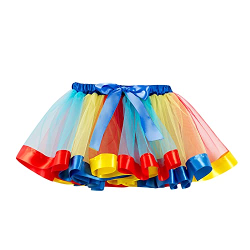 Meerjungfrau Rock, Tüllrock Kinder Mädchen Petticoat Tütü Rock Tutu Unterrock Karneval Kostüm Minirock Bunt Regenbogen Ballett Ballettrock Für Halloween Weihnachten Urlaub Party Blau von Mobanna