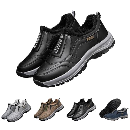 Naturstep Orthopädische Winterschuhe Herren Damen Gefütterte Gesundheitsschuhe - Breeze Schuhe Orthotrekking Wanderschuhe Podowalk Schlupfschuhe Ergonomischer Schuh Zur Schmerzlinderung 44 von Mobanna