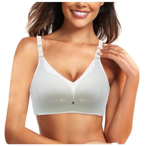 Nursing Bra Damen Ohne Bügel Umstands BH - Umstandsmode Ohne Bügel Still Sport BH Grosse Grössen Breastfeeding Bra Push Up Still BH Große Brüste Nahtloser Komfort-Schwangerschafts von Mobanna