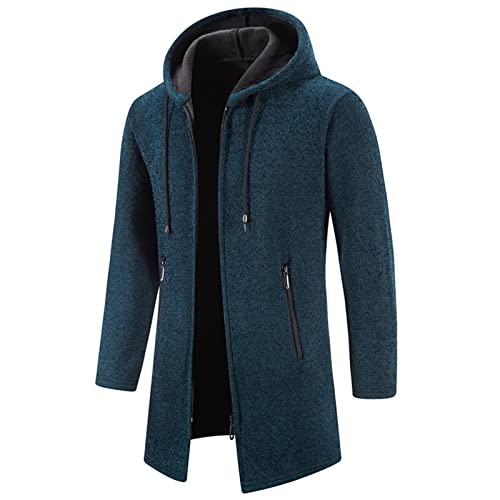 Outlet Angebote, Trachtenstrickjacke Herren Strickjacke Herren Mit Reissverschluss Winter Fleece Jacke - Arbeitsjacke Oktoberfest Zipper Casual Kapuzenjacke Fleecejacke Sweatshirt von Mobanna