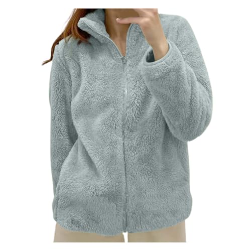 Plüschjacke Damen Teddy, Teddy Sweatjacke für Damen Plüsch Stehkragen Fleecejacke - Flauschige Sherpa Jacke Casual Winter Teddyfell Jacke Y2K Zip Sweatjacke Kuscheljacke Teddymantel M Plüschjacke Damen Teddy, Teddy Sweatjacke für Damen Plüsch Stehkragen Fleecejacke - Flauschige Sherpa Jacke Casual Winter Teddyfell Jacke Y2K Zip Sweatjacke Kuscheljacke Teddymantel M von Mobanna