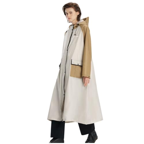 Regenjacke Damen Faltbar, Regenponcho Damen Faltbar Wasserdicht Regencape - Poncho Regen Dünne Wandern Regenjacke Leichte Regenkleidung Regenparka Windbreaker Braun XXL von Mobanna