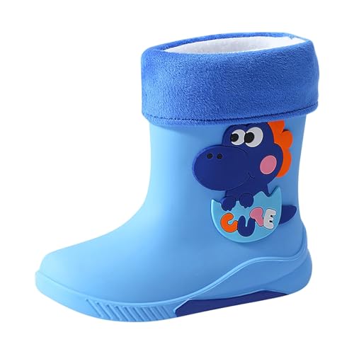 Retourenkauf, Thermo Gummistiefel Kinder Winter Gefütterte Leicht Regenstiefel mit Dinosaurier-Druck Mädchen Regen Gefüttert Schneestiefel Winterstiefel Leichte Warme Jungen von Mobanna