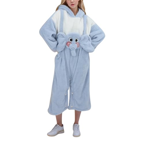 Retourenware, Hausanzug Damen Große Größen Hausanzug Damen Flanell Kuschelig Pyjama Flauschig Jogginganzug Warm Thermo Schlafanzug Kuschelanzug Set Freizeitanzug Pjs Nachtwäsche von Mobanna