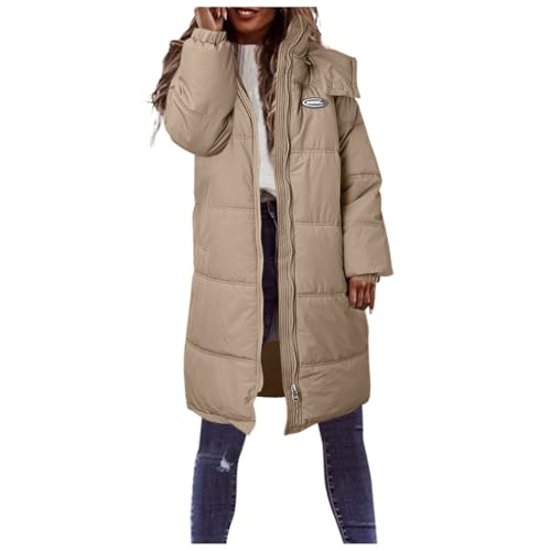 Retourenware, Herbstmantel Damen Lang Steppmantel Damen Lang Puffer Wintermantel Casual Übergangsmantel Frauen Leichte Herbstjacke Weiche Elegant Outdoor Mantel Kuschelig von Mobanna