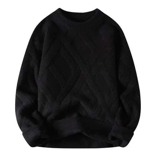 Retourenware, Strick Pullover Für Herren Ohne Kapuze Rundhals Pulli - Sweatshirts Halloween Langarmshirt Grobstrick Locker Winterpullover Warm Luftig Sweater Longsleeve XL von Mobanna