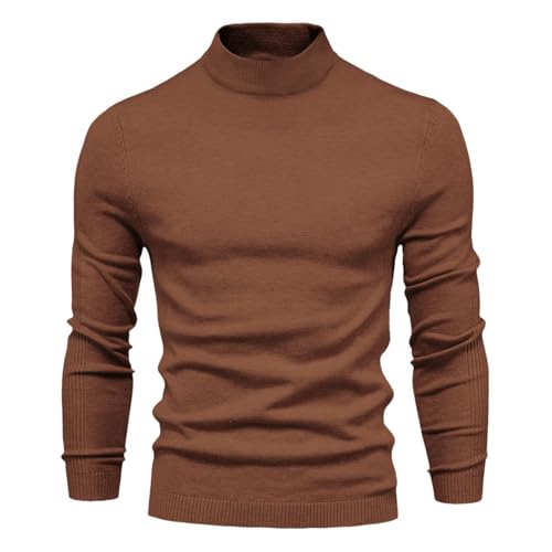 Retro Pullover Herren, Strick Pulli Für Herren Ohne Kapuze Rundhals Sweatshirt - Langarm Winterpullover Männer Herrenpullover Gestreifter Feinstrick Pullover Basic Strickpullover XXL von Mobanna