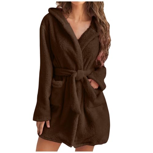 Schlafanzug Damen Lang Kuschelig, Schlafanzug Flanell Damen Hausanzug Damen Flanell Lang Schlafanzug Thermo Freizeitanzug Warm Jogginganzug Ganzkörperanzug Winter Fleece Pyjama Kuschelig Outfit von Mobanna