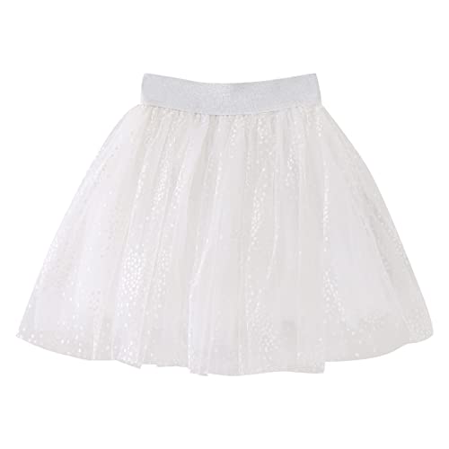 Schneeflocke Kostüm, Tütü Rock Kinder Mädchen Petticoat Tutu Karneval Kostüm Punkte Tüllrock Minirock Unterrock 80er Jahre Retro Prinzessin Für Halloween Weihnachten Urlaub Party Weiss von Mobanna