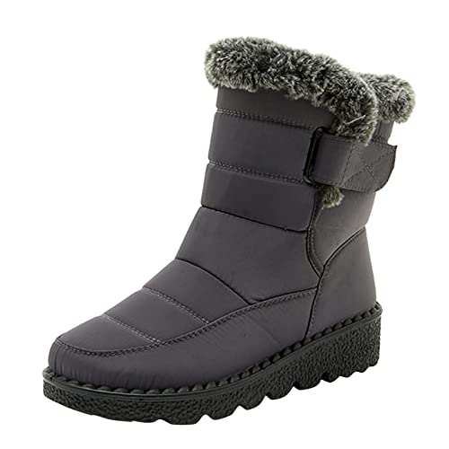 Schuhe Damen Winter, Winterschuhe Damen Gefüttert Winterstiefel Damen Wasserdicht Winter Warme Outdoor Halbstiefel Thermostiefel Schneeschuhe Winterboots Winterschuhe Warm Schneestiefel von Mobanna