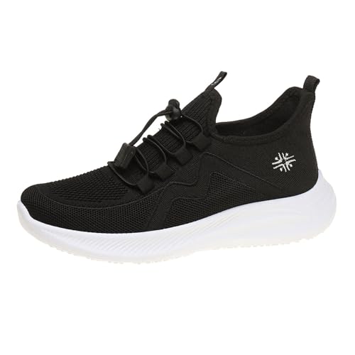 Slip In Sneaker Damen, Turnschuhe Damen Atmungsaktive Leicht Sportschuhe - Segelschuhe Unisex Schlupfschuhe Mit Heller Sohle Walkingschuhe Atmungsaktiv Laufschuhe Freizeitschuhe Schwarz von Mobanna