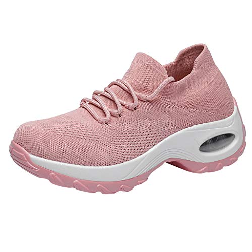 Slip In Sneaker Herren, Joggingschuhe Damen Atmungsaktive Leicht Hallenschuhe - Laufschuhe Bequeme Mit Heller Sohle Slipper Unisex Walkingschuhe Tennisschuhe Atmungsaktiv Bequem Rosa von Mobanna