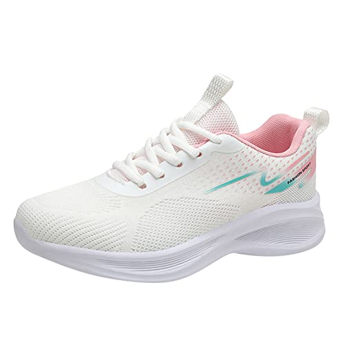 Sommerschuhe Herren Leicht, Turnschuhe Damen Bequeme Leicht Joggingschuhe - Laufschuhe Gym Sportschuhe Gedämpft Arbeitsschuhe rutschfest Atmungsaktiv Leichte Schuhe Herren Sneakers Weiss von Mobanna