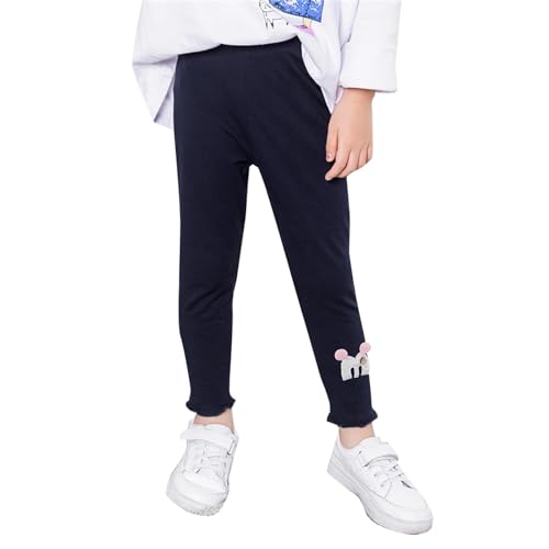 Sporthose Mädchen, Thermohose Kinder Mädchen Winter Lang Thermoleggings - Turnhose Gymnastikhose Leggings Sporthose Sportleggings Eingedickt Thermo Gefütterte Warm Winterhose Marineblau 120 von Mobanna